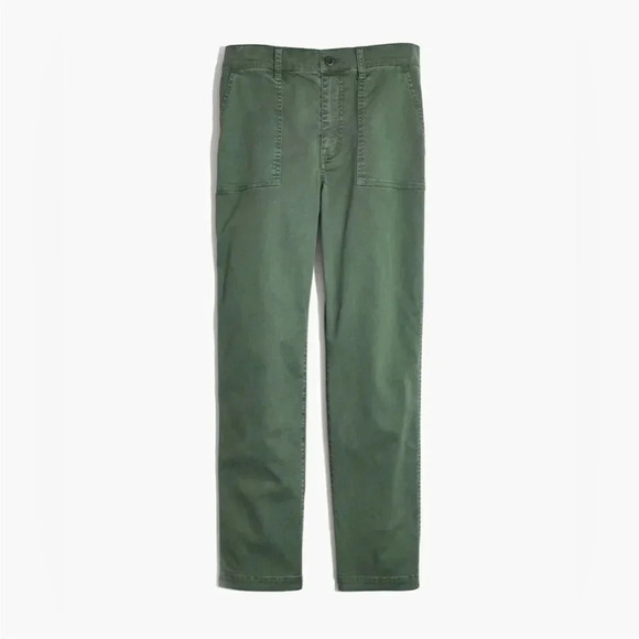 Madewell Stovepipe Fatigue Pants Tencel Lyocell Edition in Olive Green Size 36 - Picture 4 of 11